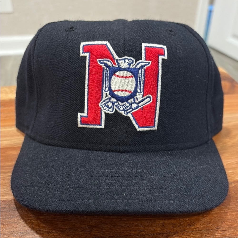 Black Baseball Cap with Red and White Logo